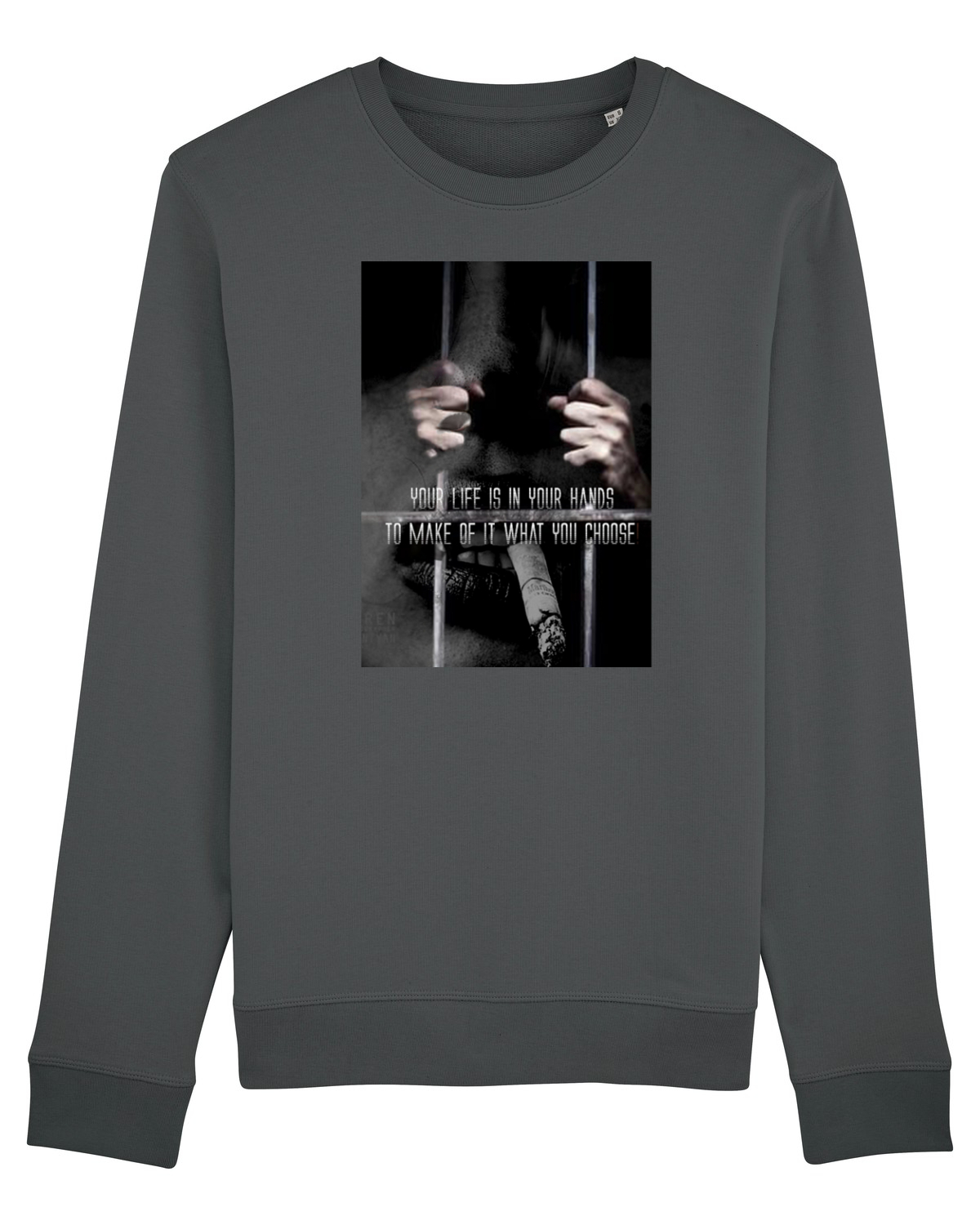 Bluză mânecă lungă Unisex Rise Anthracite
