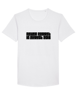 10august2018 white Tricou mânecă scurtă guler larg Bărbat Skater