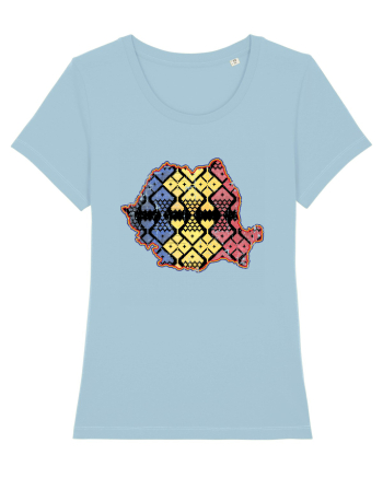Romania Tricolor Motive Nationale Vintage Sky Blue