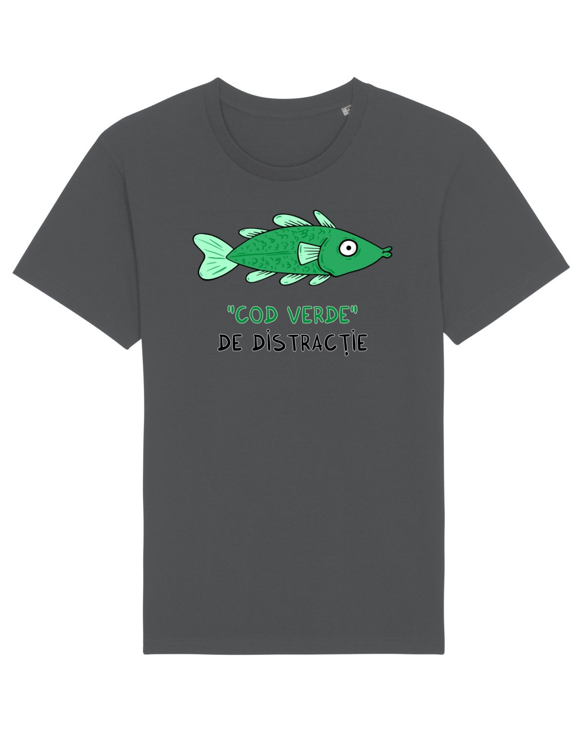 Tricou mânecă scurtă Unisex Rocker Anthracite