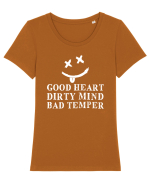 good heart Tricou mânecă scurtă guler larg fitted Damă Expresser