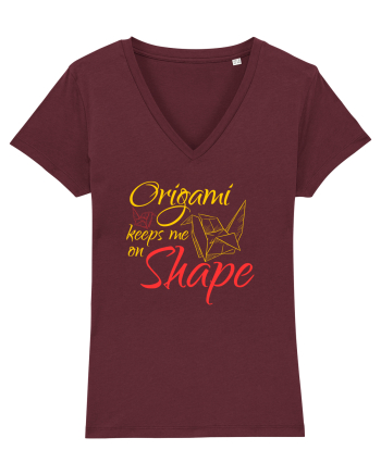 Origami Keeps Me On Shape Burgundy