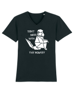 Don't Mess With The Monkey - Origami Style Tricou mânecă scurtă guler V Bărbat Presenter