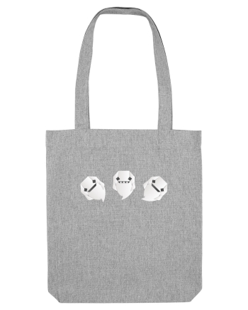 Cute Origami Ghosts - Happy Halloween Heather Grey