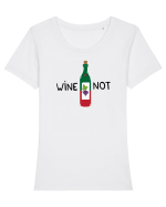 Wine Not Tricou mânecă scurtă guler larg fitted Damă Expresser