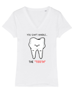 You can't handle the TOOTH Tricou mânecă scurtă guler V Damă Evoker