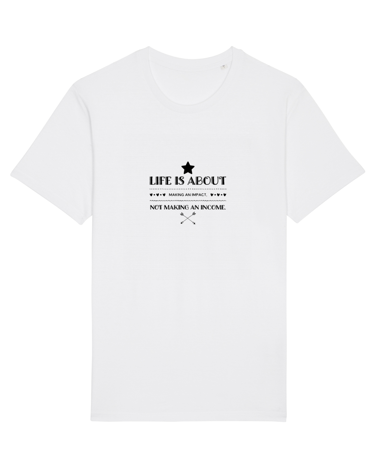 Tricou mânecă scurtă Unisex Rocker White