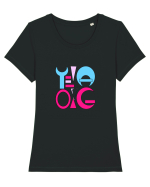 Moon Yoga Tricou mânecă scurtă guler larg fitted Damă Expresser
