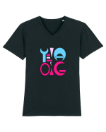 Moon Yoga Tricou mânecă scurtă guler V Bărbat Presenter