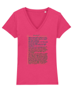 Dedicat Tricou mânecă scurtă guler V Damă Evoker