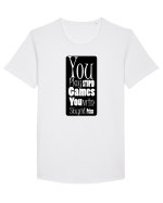 You play stupid games you win stupid prizes Tricou mânecă scurtă guler larg Bărbat Skater