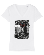 Vintage Rock Tricou mânecă scurtă guler V Damă Evoker