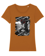 Vintage Rock Tricou mânecă scurtă guler larg fitted Damă Expresser