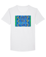 Flori de vis Tricou mânecă scurtă guler larg Bărbat Skater