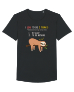 Sleep and do nothing Tricou mânecă scurtă guler larg Bărbat Skater
