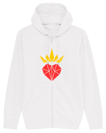 Cute Origami Crowned Heart White