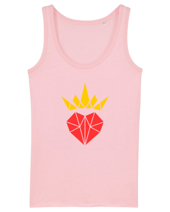 Cute Origami Crowned Heart Cotton Pink
