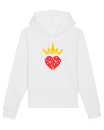 Cute Origami Crowned Heart White