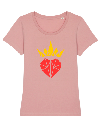Cute Origami Crowned Heart Canyon Pink