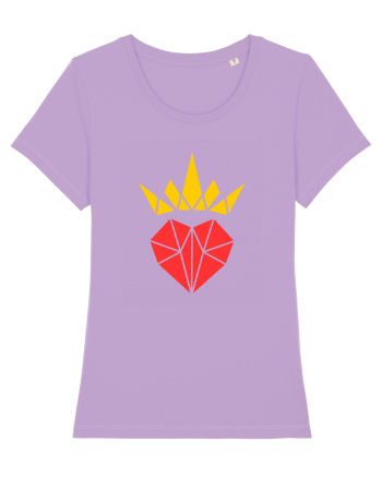 Cute Origami Crowned Heart Lavender Dawn