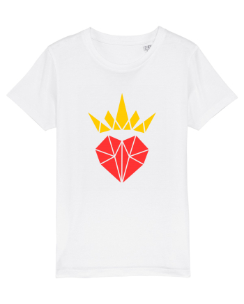 Cute Origami Crowned Heart White
