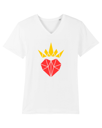 Cute Origami Crowned Heart White