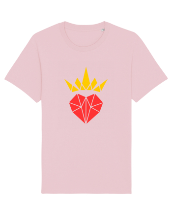 Cute Origami Crowned Heart Cotton Pink