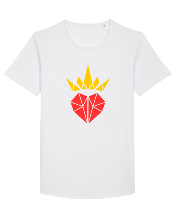 Cute Origami Crowned Heart White