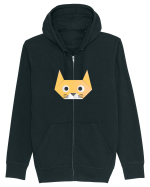 Funny  Cat Face - Origami Style Hanorac cu fermoar Unisex Connector