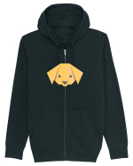 Cute Dog Face - Origami Style Hanorac cu fermoar Unisex Connector