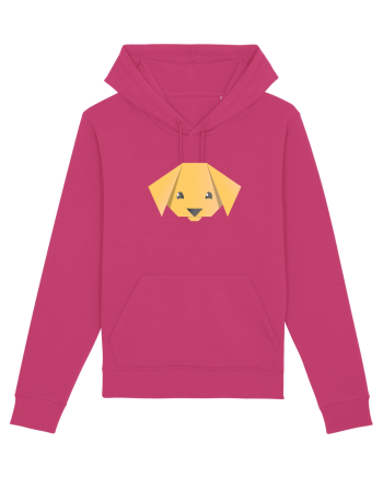Cute Dog Face - Origami Style Raspberry