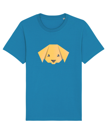 Cute Dog Face - Origami Style Azur