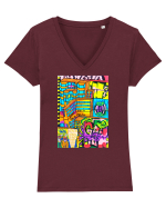 Gangsta art Tricou mânecă scurtă guler V Damă Evoker