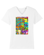 Gangsta art Tricou mânecă scurtă guler V Bărbat Presenter