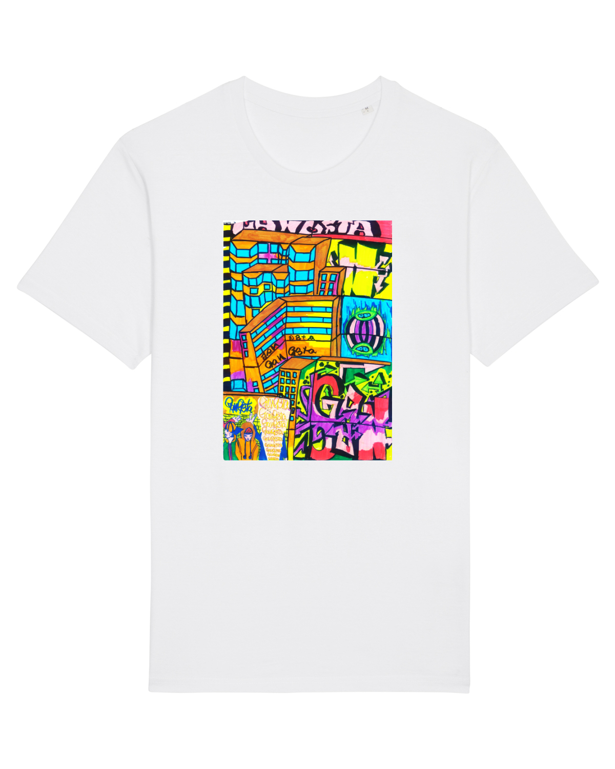 Tricou mânecă scurtă Unisex Rocker White