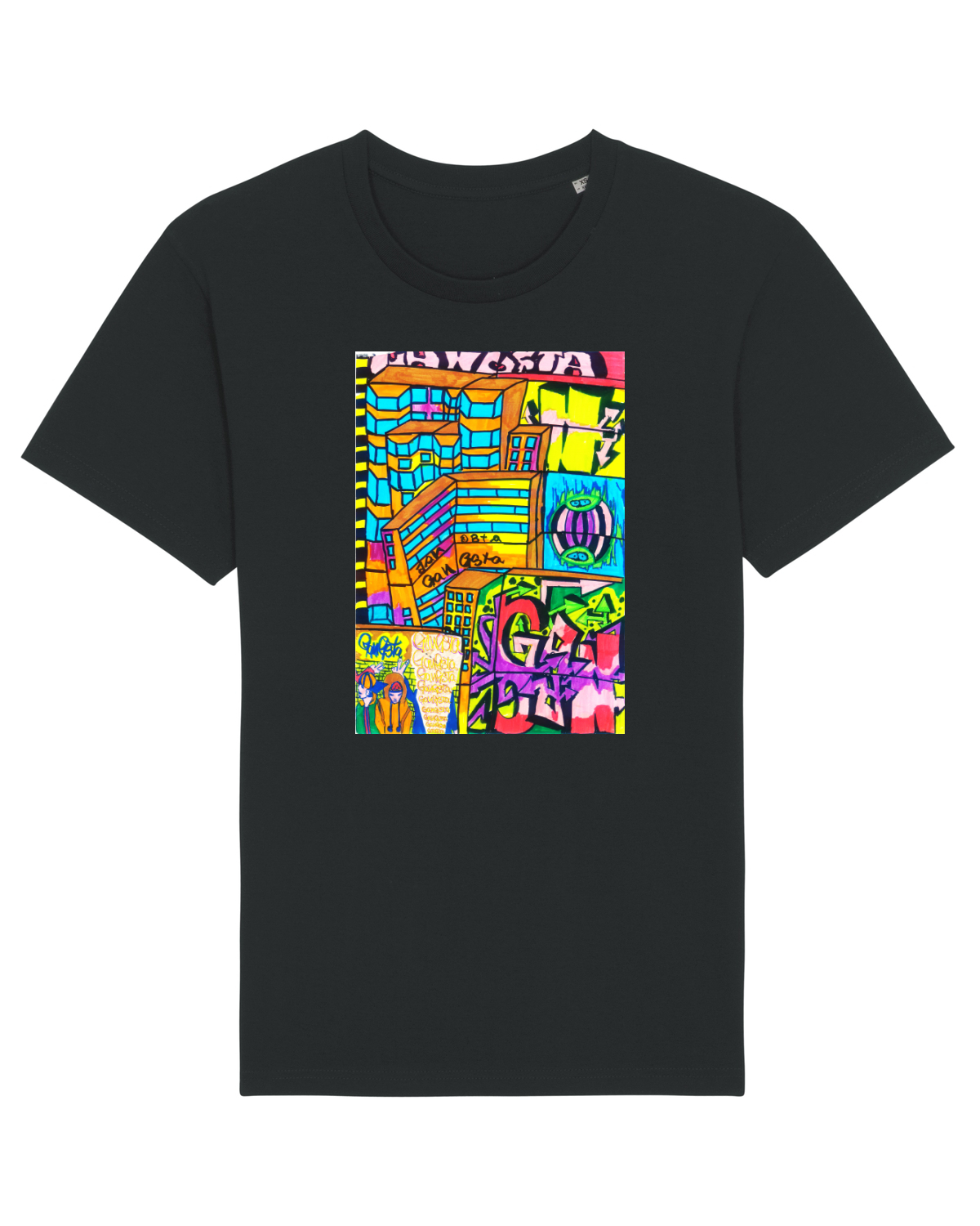 Tricou mânecă scurtă Unisex Rocker Black