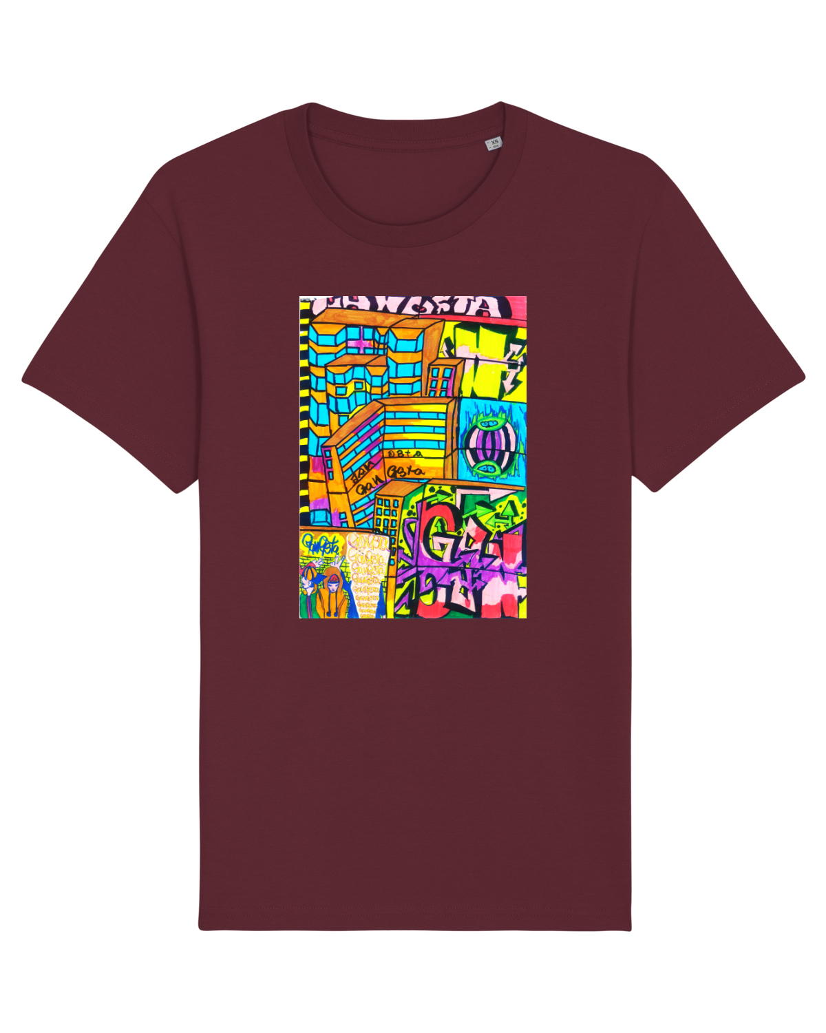 Tricou mânecă scurtă Unisex Rocker Burgundy