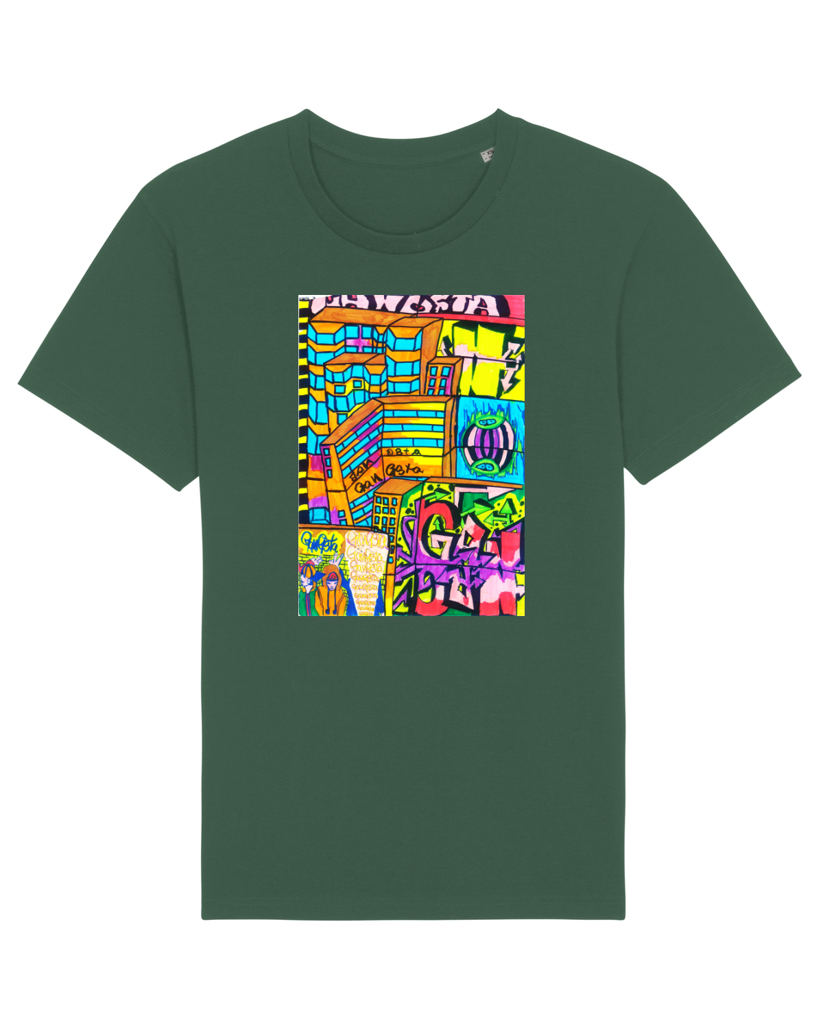 Tricou mânecă scurtă Unisex Rocker Bottle Green