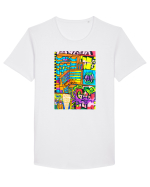 Gangsta art Tricou mânecă scurtă guler larg Bărbat Skater