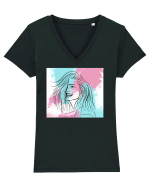 Smile Tricou mânecă scurtă guler V Damă Evoker