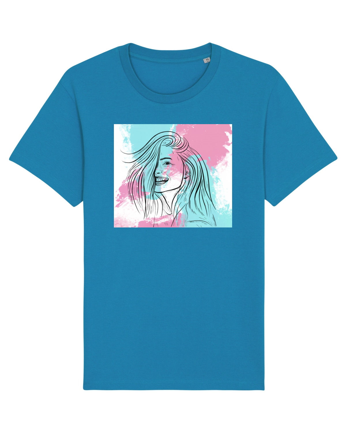 Tricou mânecă scurtă Unisex Rocker Azur