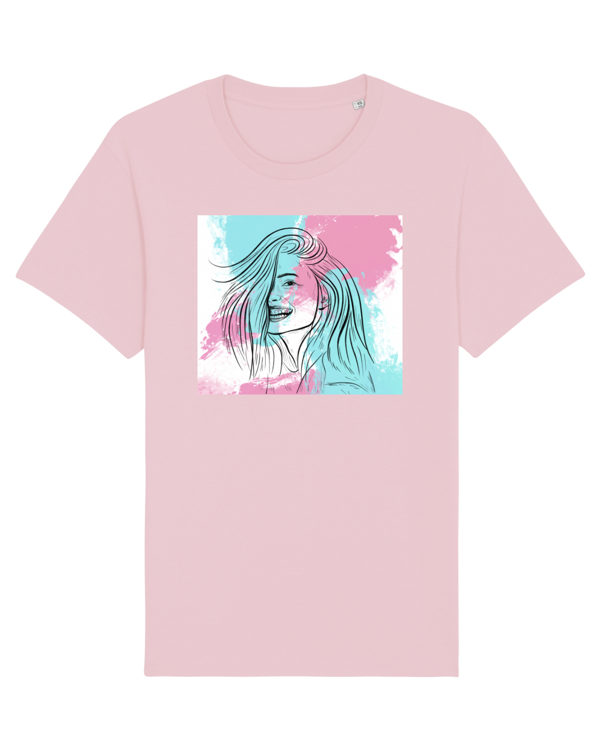Tricou mânecă scurtă Unisex Rocker Cotton Pink