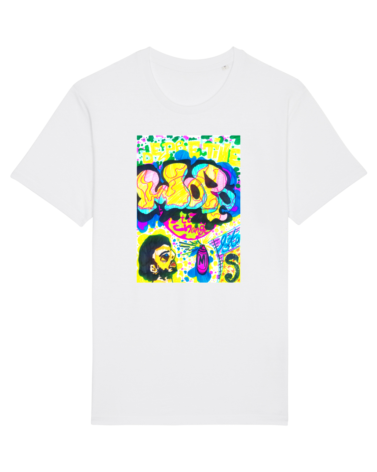 Tricou mânecă scurtă Unisex Rocker White