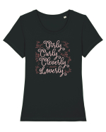 Girly Tricou mânecă scurtă guler larg fitted Damă Expresser
