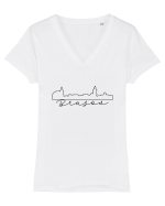 Brasov Semnatura Tricou mânecă scurtă guler V Damă Evoker