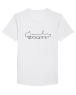 Brasov Semnatura Tricou mânecă scurtă guler larg Bărbat Skater