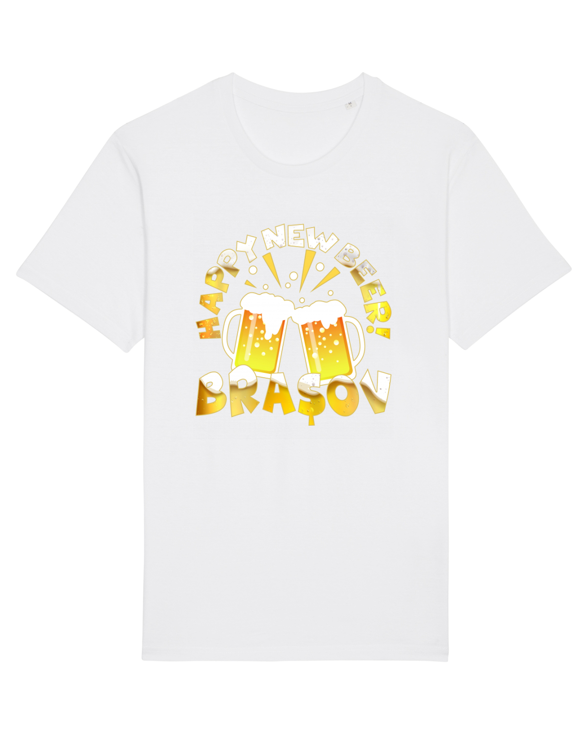 Tricou mânecă scurtă Unisex Rocker White