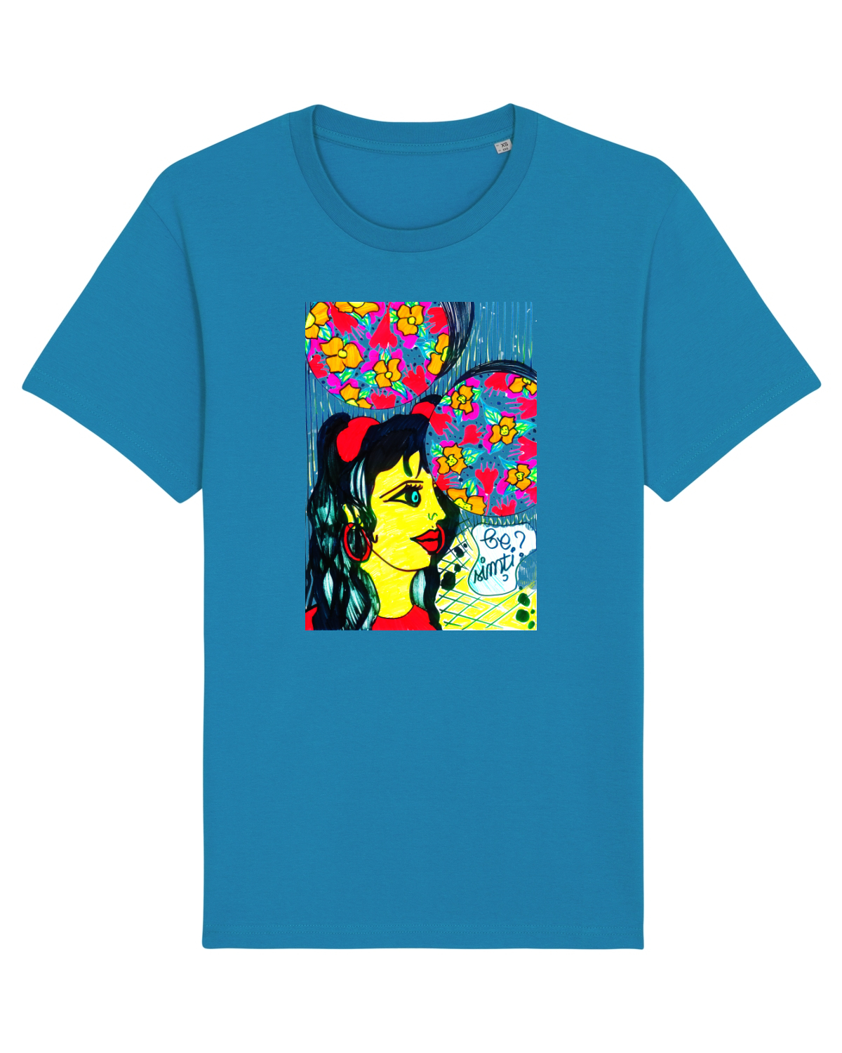 Tricou mânecă scurtă Unisex Rocker Azur