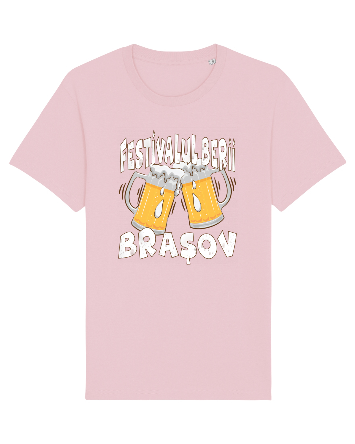 Tricou mânecă scurtă Unisex Rocker Cotton Pink