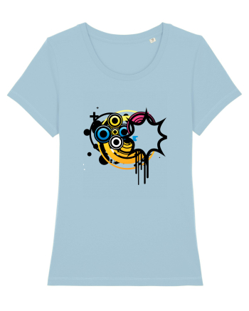 Funky Star Design Sky Blue